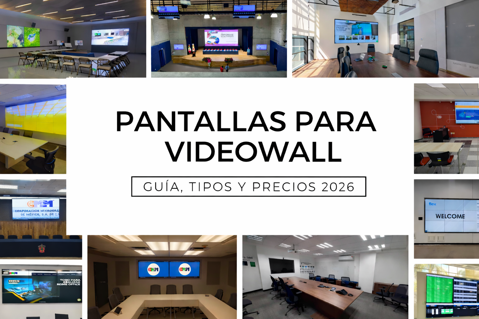 pantallas para videowall Pantallas para Videowall: Guía, Tipos y Precios 2026