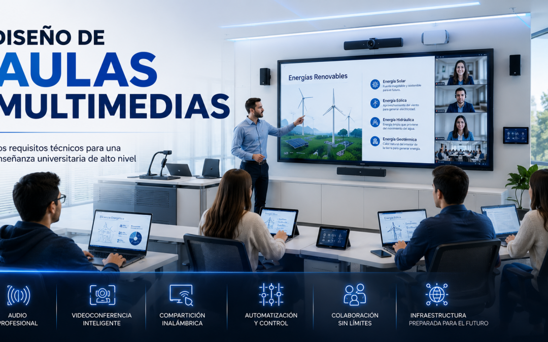 Diseño de aulas multimedia en universidades: requisitos técnicos clave